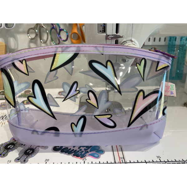 PASTEL HEARTS TOILETRY BAG