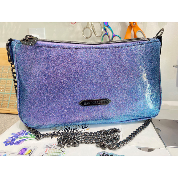 CROSSBODY BAG - PURPLE/BLUE SPARKLE GLITTER