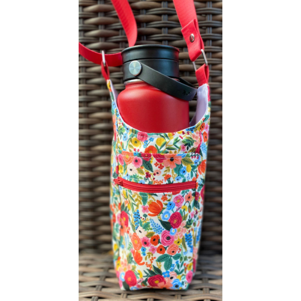 RED FLORAL BEVERAGE SLING